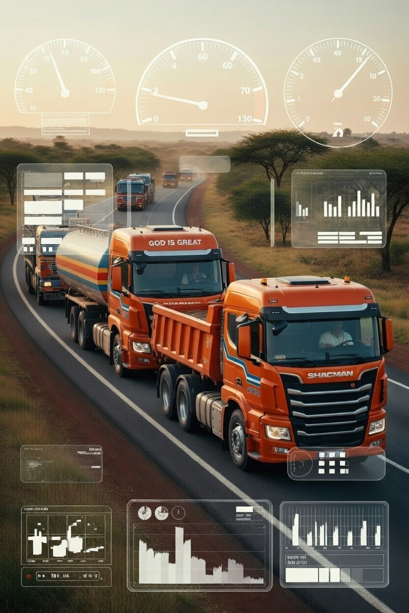 Long-haul trucks in operation